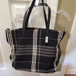 Banana Republic Woven Black and White hobo style bag